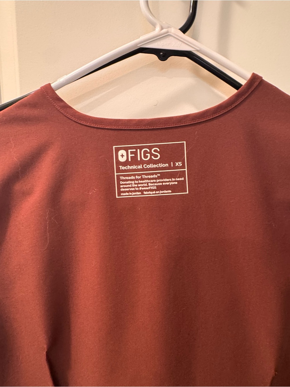 Figs Two-Piece Set in Rust - Picture 3 of 3